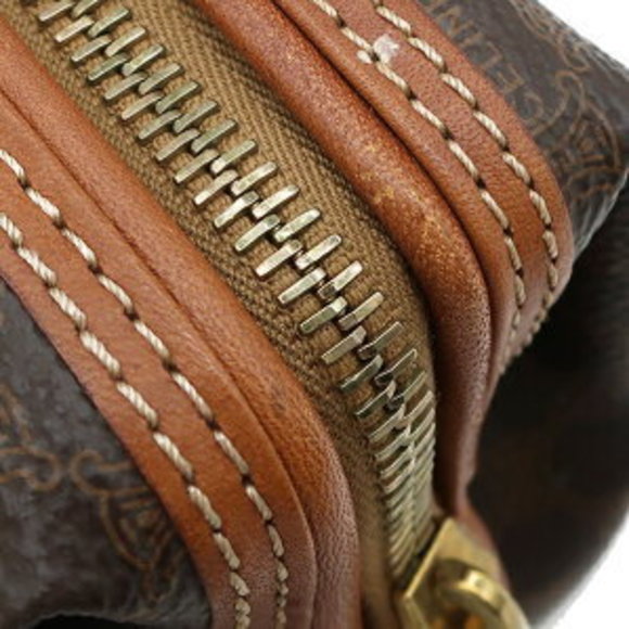 CELINE Pouch Macadam Brown Accessory Case Cosmetic - Picture 5 of 13